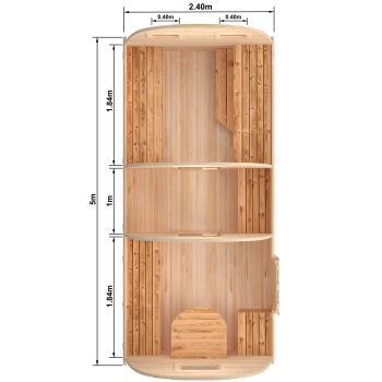 Fasssauna / Gartensauna / Banja / Viking 5,0 m mit Vorraum und Dusche